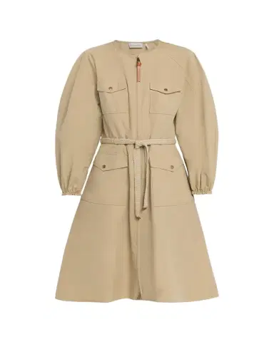 Moncler Pleated Poplin Dress | Thumbnail 1