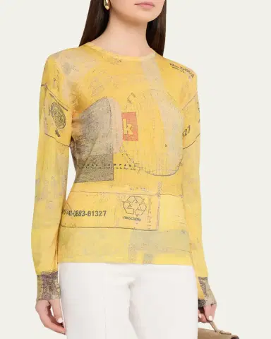 Jason Wu Collection x Robert Rauschenberg Sulphur Bank-Print Sweater | Thumbnail 4 Jason Wu Collection x Robert Rauschenberg Sulphur Bank-Print Sweater | Thumbnail 4