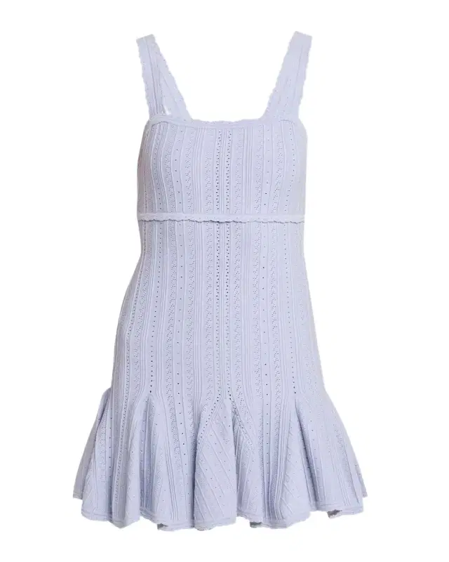 LoveShackFancy Tabatha Pointelle Knit Mini Dress