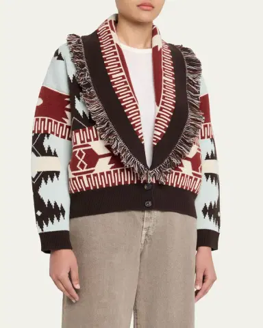 Alanui Icon Jacquard Fringed Cardigan | Thumbnail 4