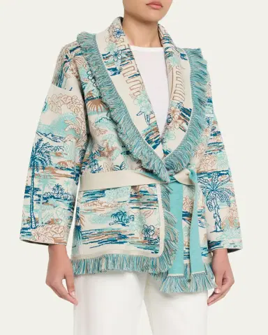 Alanui Lost In Paradise Fringed Wrap Cardigan | Thumbnail 4 Alanui Lost In Paradise Fringed Wrap Cardigan | Thumbnail 4