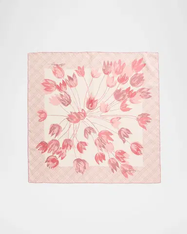 Burberry Tulips Silk Scarf | Thumbnail 4