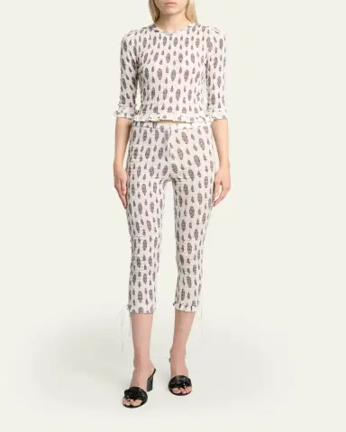 Isabel Marant Alene Smocked Skinny-Leg Capri Pants | Thumbnail 2 Isabel Marant Alene Smocked Skinny-Leg Capri Pants | Thumbnail 2