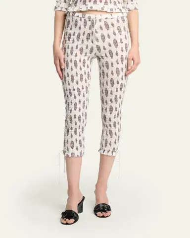 Isabel Marant Alene Smocked Skinny-Leg Capri Pants | Thumbnail 4 Isabel Marant Alene Smocked Skinny-Leg Capri Pants | Thumbnail 4