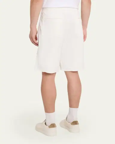 Brunello Cucinelli Men's Cotton-Blend Drawstring Bermuda Shorts | Thumbnail 3