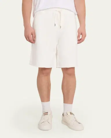 Brunello Cucinelli Men's Cotton-Blend Drawstring Bermuda Shorts | Thumbnail 4