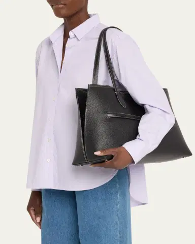 Toteme Lounge Grain Leather Tote Bag | Thumbnail 2 Toteme Lounge Grain Leather Tote Bag | Thumbnail 2