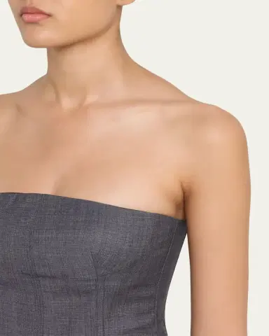 TWP Jillian Lightweight Viscose-Wool Bustier | Thumbnail 5 TWP Jillian Lightweight Viscose-Wool Bustier | Thumbnail 5