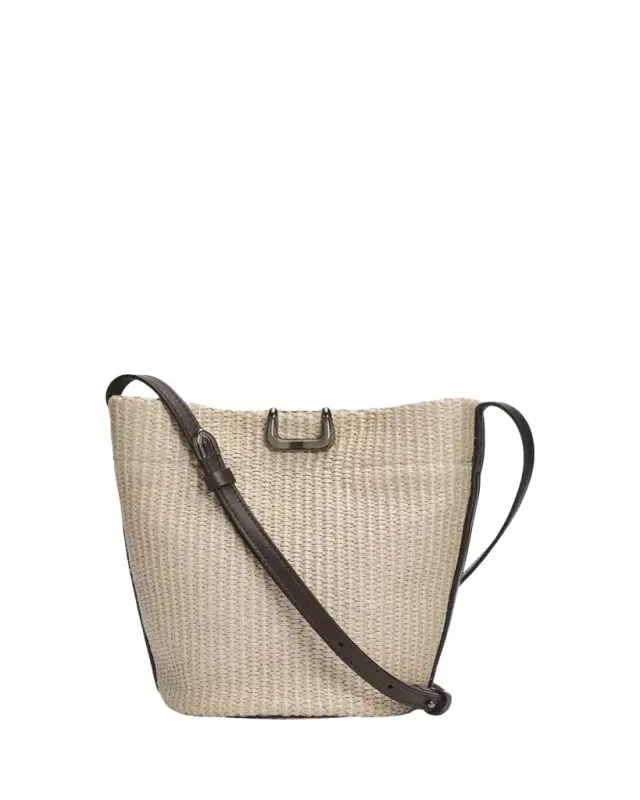 Brunello Cucinelli Raffia Small Bucket Bag