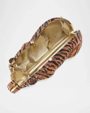 Judith Leiber Couture Tiger Crystal Minaudiere, Copper | Thumbnail 3 Judith Leiber Couture Tiger Crystal Minaudiere, Copper | Thumbnail 3