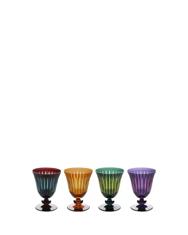 L'Objet Prism 9 oz. Wine Glasses, Set of 4