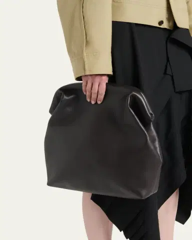 Bottega Veneta Lauren 1980 Leather Clutch Pouch Bag | Thumbnail 2