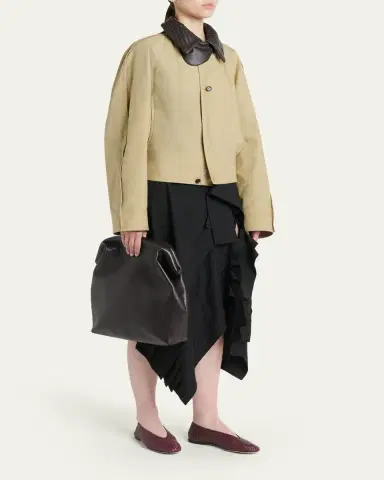 Bottega Veneta Lauren 1980 Leather Clutch Pouch Bag | Thumbnail 5