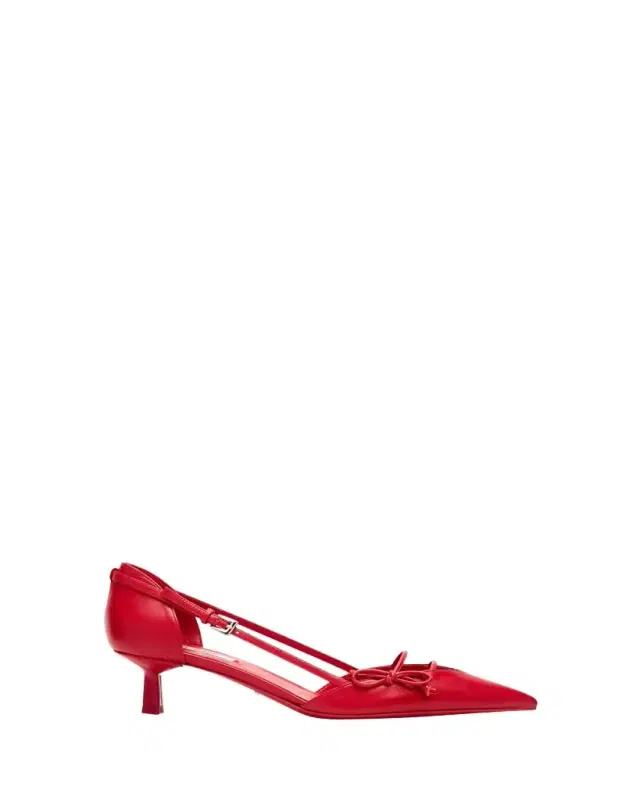 45mm Leather Bow Pumps
