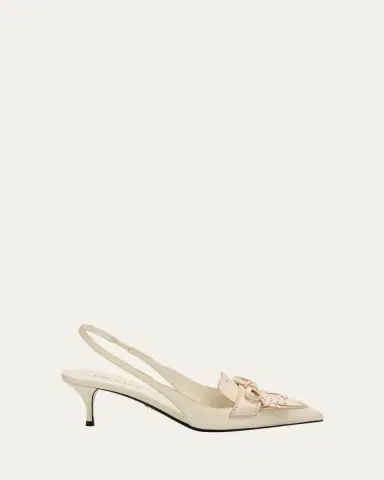 Prada 55mm Brushed Leather Slingback Pumps | Thumbnail 6