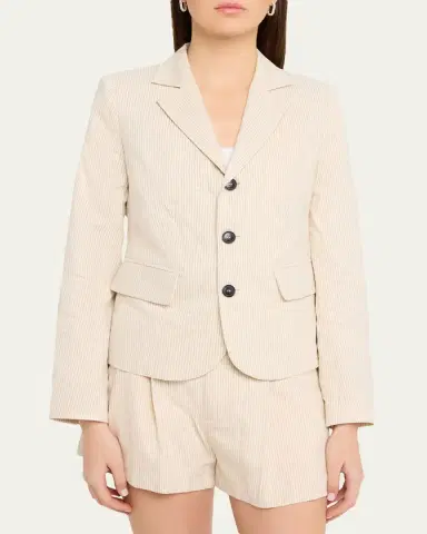 Frame The Striped Smart Blazer | Thumbnail 4