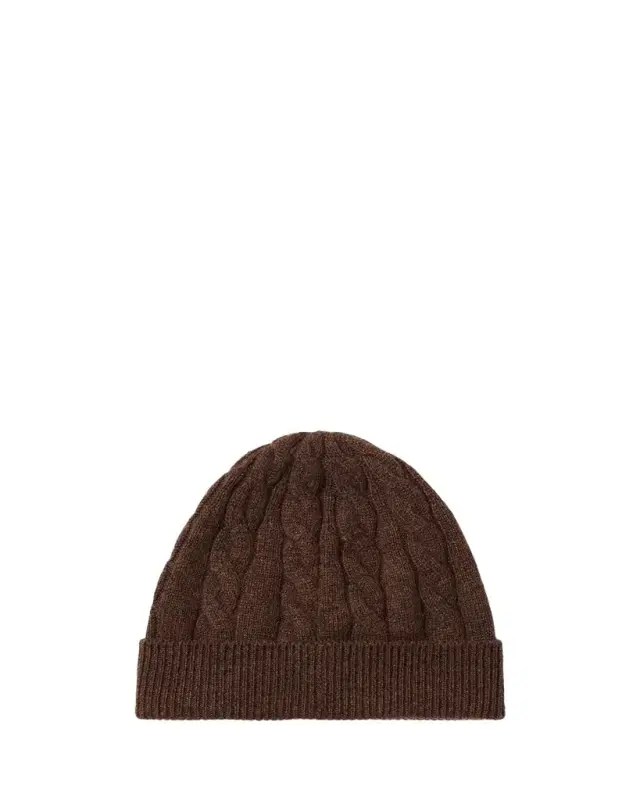 Cedar Cable-Knit Cashmere Beanie