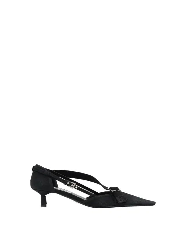 45mm Asymmetric Canvas Pumps