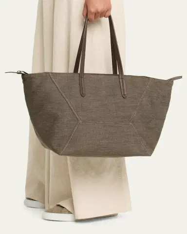 Brunello Cucinelli No-Fade Denim Tote Bag | Thumbnail 2
