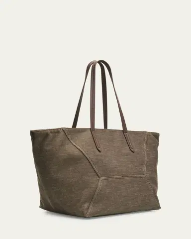 Brunello Cucinelli No-Fade Denim Tote Bag | Thumbnail 3