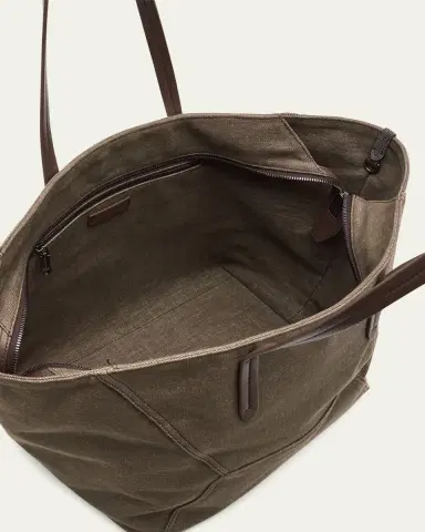 Brunello Cucinelli No-Fade Denim Tote Bag | Thumbnail 4