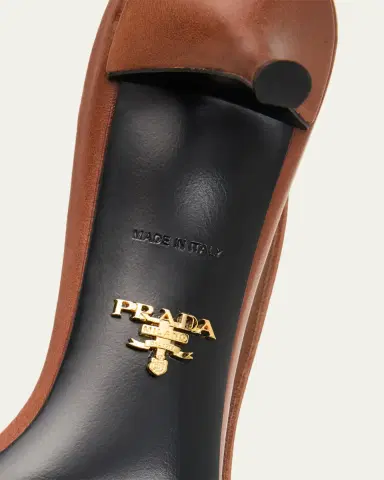 Prada 55mm Brushed Leather Slingback Pumps | Thumbnail 5 Prada 55mm Brushed Leather Slingback Pumps | Thumbnail 5