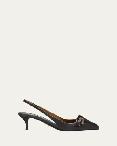 Prada 55mm Brushed Leather Slingback Pumps | Thumbnail 6 Prada 55mm Brushed Leather Slingback Pumps | Thumbnail 6