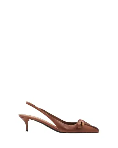 Prada 55mm Brushed Leather Slingback Pumps | Thumbnail 1 Prada 55mm Brushed Leather Slingback Pumps | Thumbnail 1