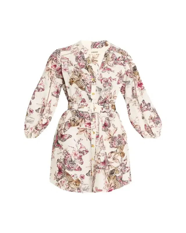 L'Agence Kiersten Belted Mini Shirtdress