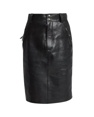 Saint Laurent Leather Pencil Skirt | Thumbnail 1