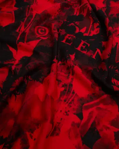 Alexander McQueen Poppy Collage Silk Scarf | Thumbnail 7