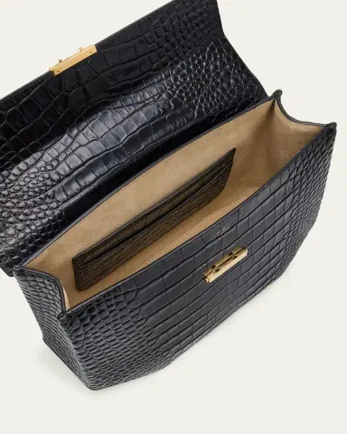 TOTEME Box Croc-Embossed Leather Top-Handle Bag | Thumbnail 4 TOTEME Box Croc-Embossed Leather Top-Handle Bag | Thumbnail 4