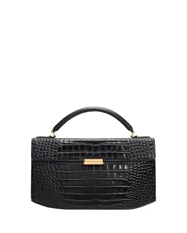 TOTEME Box Croc-Embossed Leather Top-Handle Bag | Thumbnail 1 TOTEME Box Croc-Embossed Leather Top-Handle Bag | Thumbnail 1