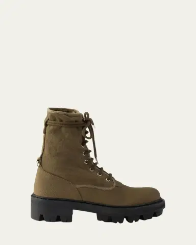Prada Canvas Ankle Combat Boots | Thumbnail 6 Prada Canvas Ankle Combat Boots | Thumbnail 6