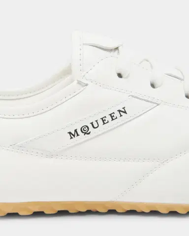 Alexander McQueen Box Leather Low-Top Sneakers | Thumbnail 2