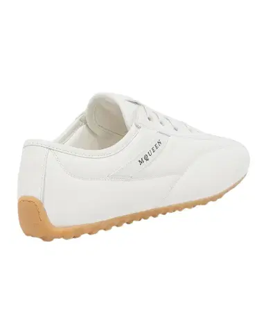 Alexander McQueen Box Leather Low-Top Sneakers | Thumbnail 1