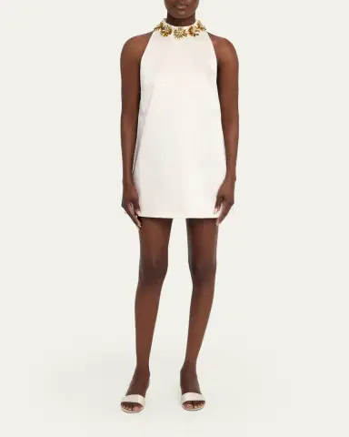 Retrofête Giacinta Embellished Satin Mini Dress | Thumbnail 2 Retrofête Giacinta Embellished Satin Mini Dress | Thumbnail 2