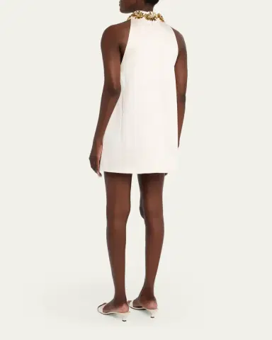 Retrofête Giacinta Embellished Satin Mini Dress | Thumbnail 3 Retrofête Giacinta Embellished Satin Mini Dress | Thumbnail 3
