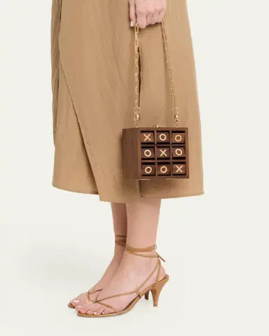 Cult Gaia Tic Tac Toe Wood Clutch Bag | Thumbnail 2 Cult Gaia Tic Tac Toe Wood Clutch Bag | Thumbnail 2
