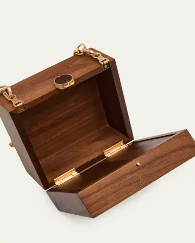 Cult Gaia Tic Tac Toe Wood Clutch Bag | Thumbnail 4 Cult Gaia Tic Tac Toe Wood Clutch Bag | Thumbnail 4