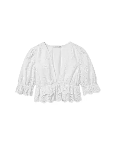 FRAME The Solstice Eyelet Blouse | Thumbnail 1