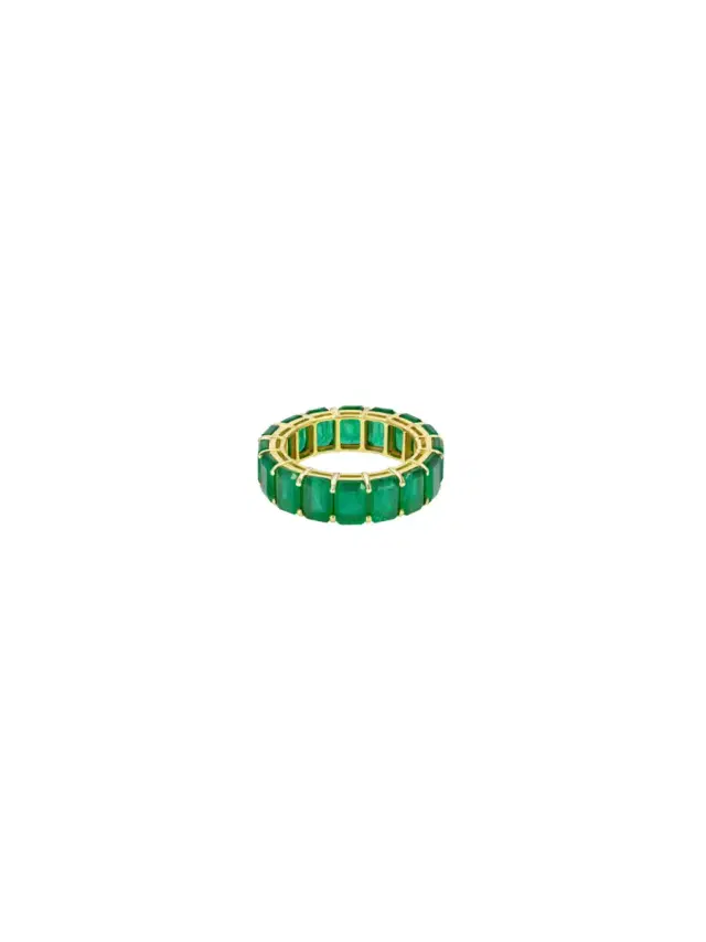 Emerald 18K Gold Eternity Ring