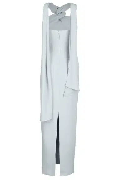 Solace London Rona Cape Dress - Blue | Thumbnail 5