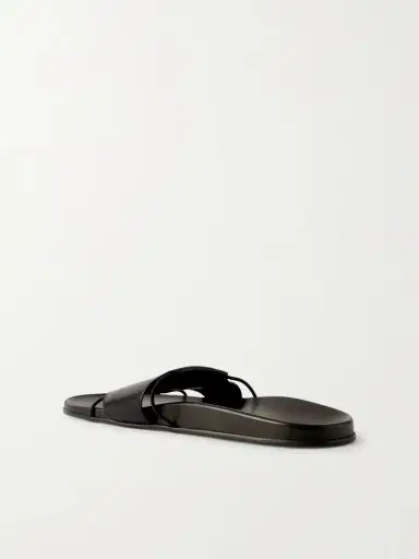 The Row Vivienne Leather Slides | Thumbnail 3 The Row Vivienne Leather Slides | Thumbnail 3