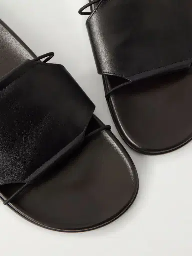 The Row Vivienne Leather Slides | Thumbnail 5 The Row Vivienne Leather Slides | Thumbnail 5