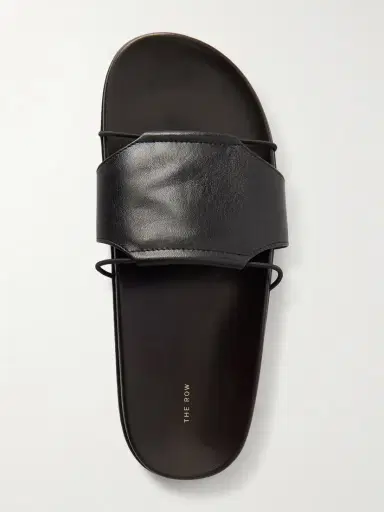 The Row Vivienne Leather Slides | Thumbnail 6 The Row Vivienne Leather Slides | Thumbnail 6