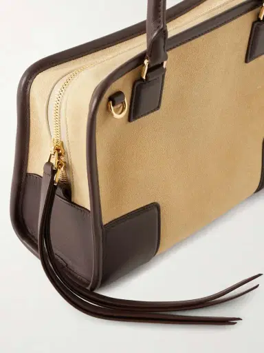 Loewe Amazona 180 Small Leather-trimmed Suede Shoulder Bag | Thumbnail 6 Loewe Amazona 180 Small Leather-trimmed Suede Shoulder Bag | Thumbnail 6