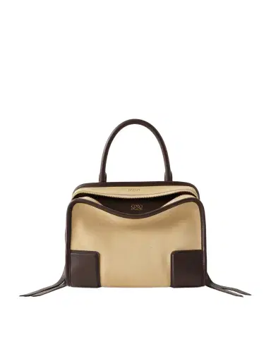 Loewe Amazona 180 Small Leather-trimmed Suede Shoulder Bag | Thumbnail 1 Loewe Amazona 180 Small Leather-trimmed Suede Shoulder Bag | Thumbnail 1