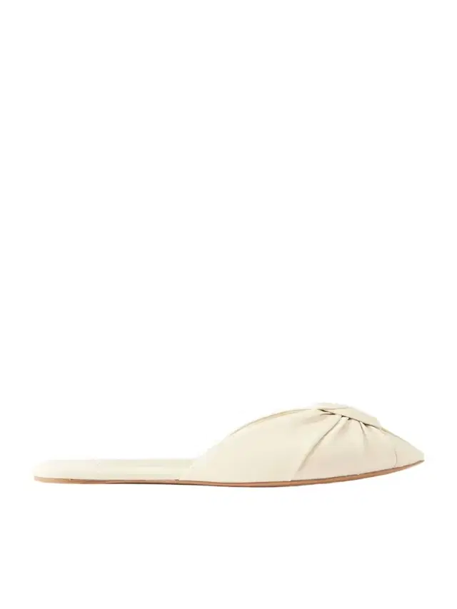 Suzie Ruched Leather Slides