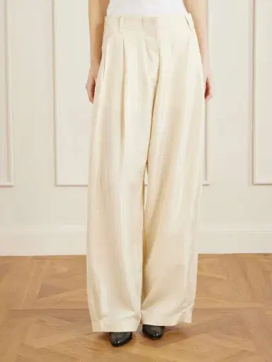 The Row Kolina Pleated Silk-faille Wide-leg Pants | Thumbnail 3 The Row Kolina Pleated Silk-faille Wide-leg Pants | Thumbnail 3